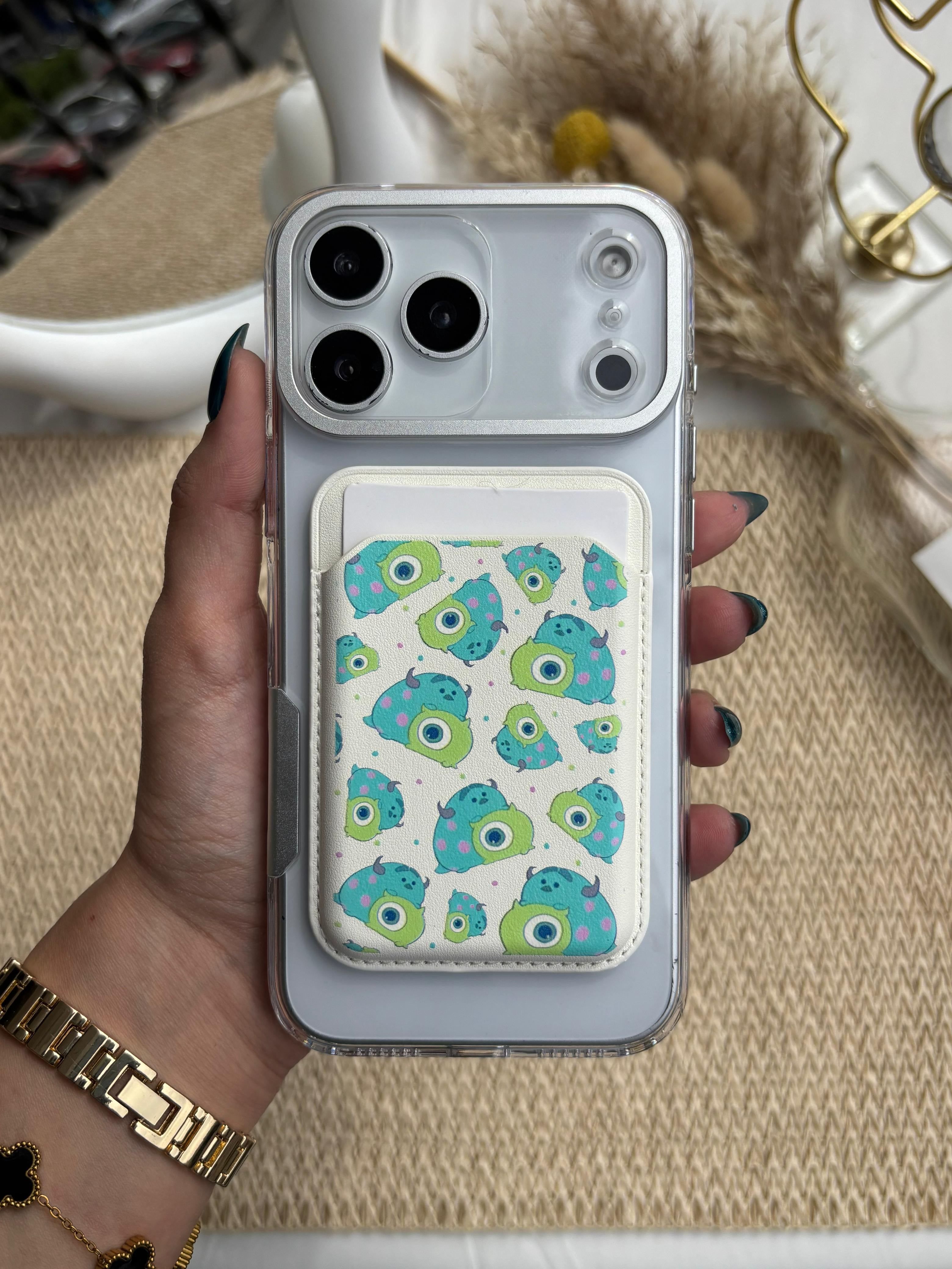 Printed MagSafe Wallet - White