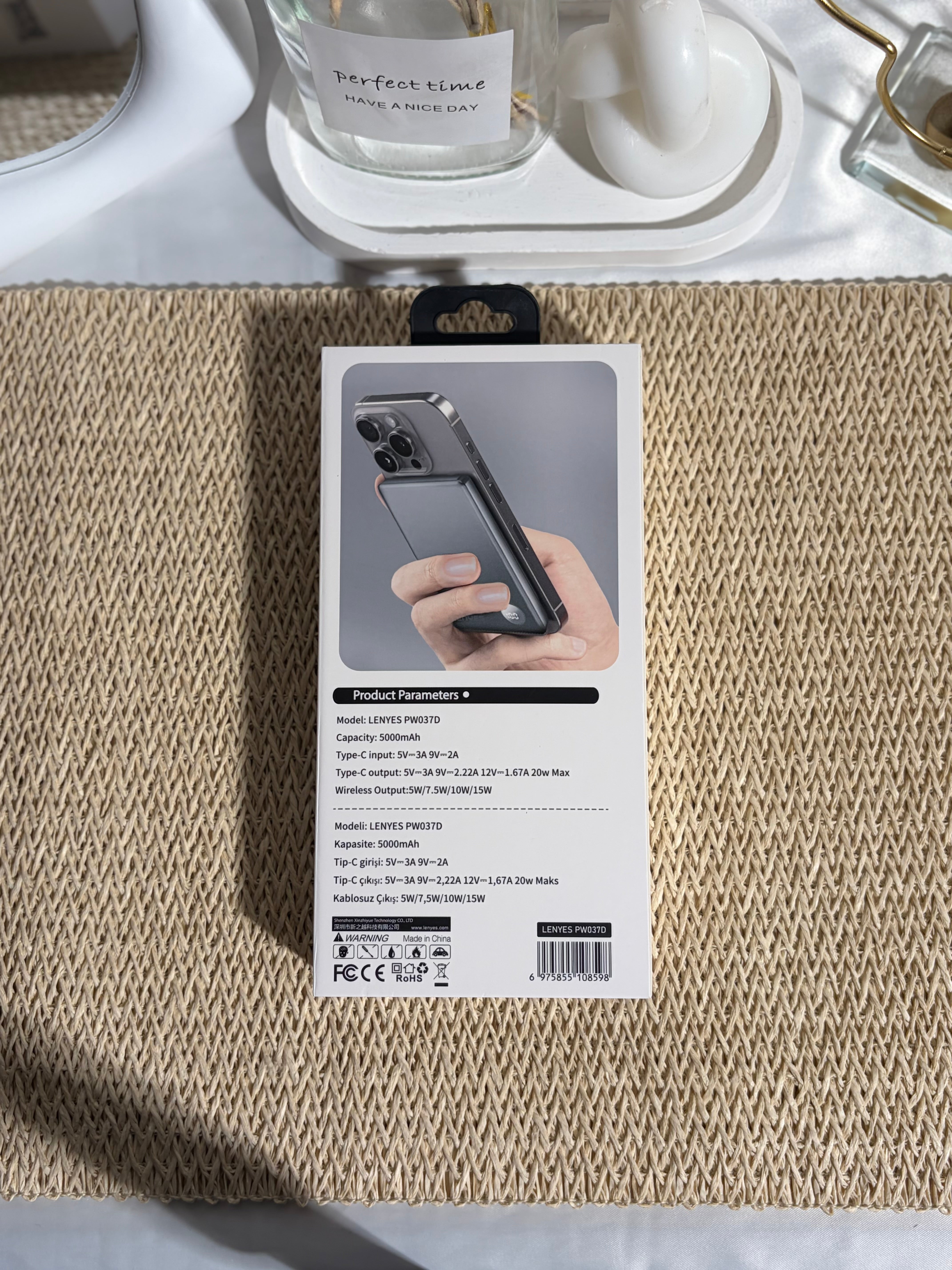LENYES -Powerbank-PW037D-5000MAH-SILVER