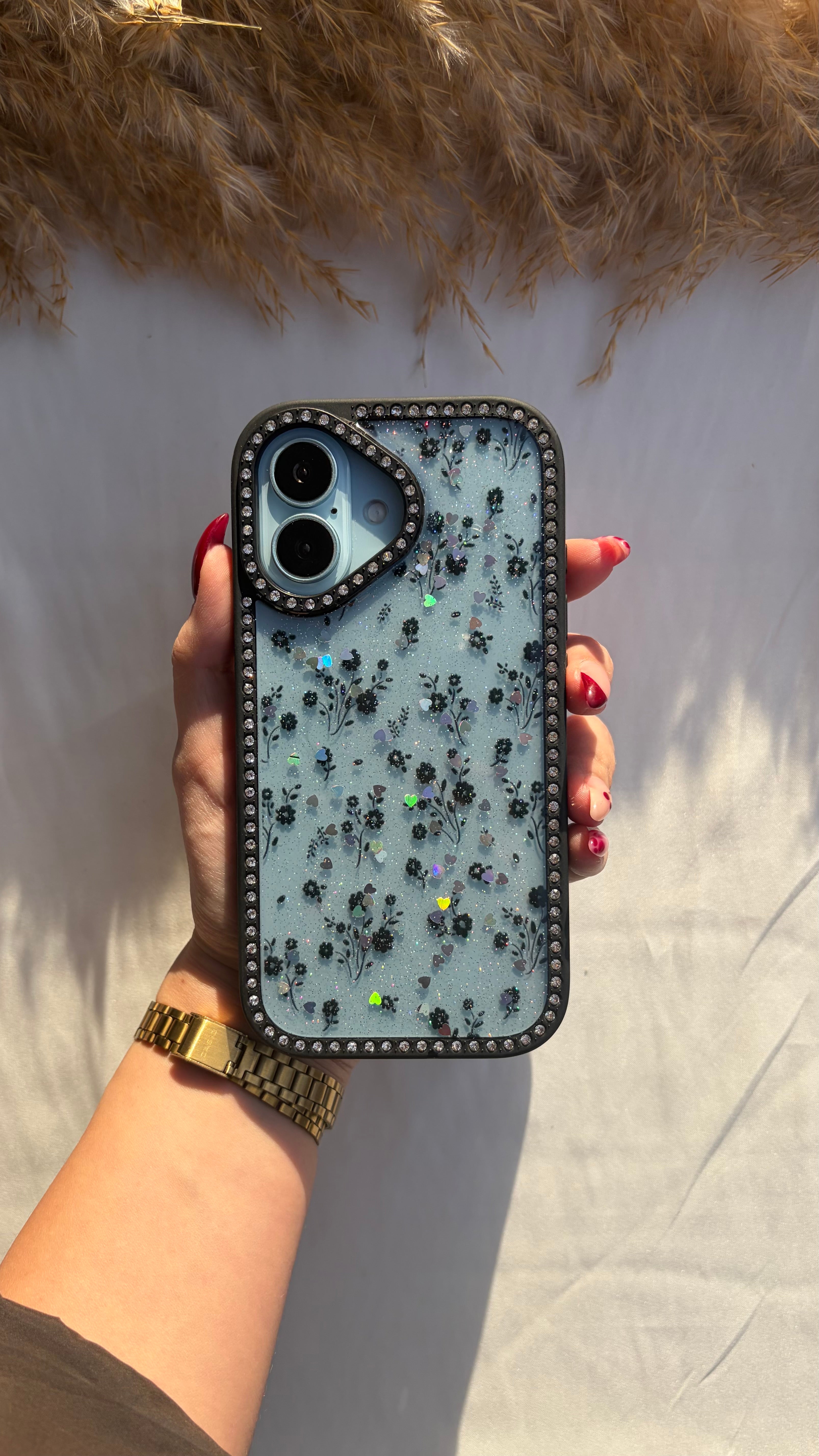 Printed Glittery Wz Strass F&B