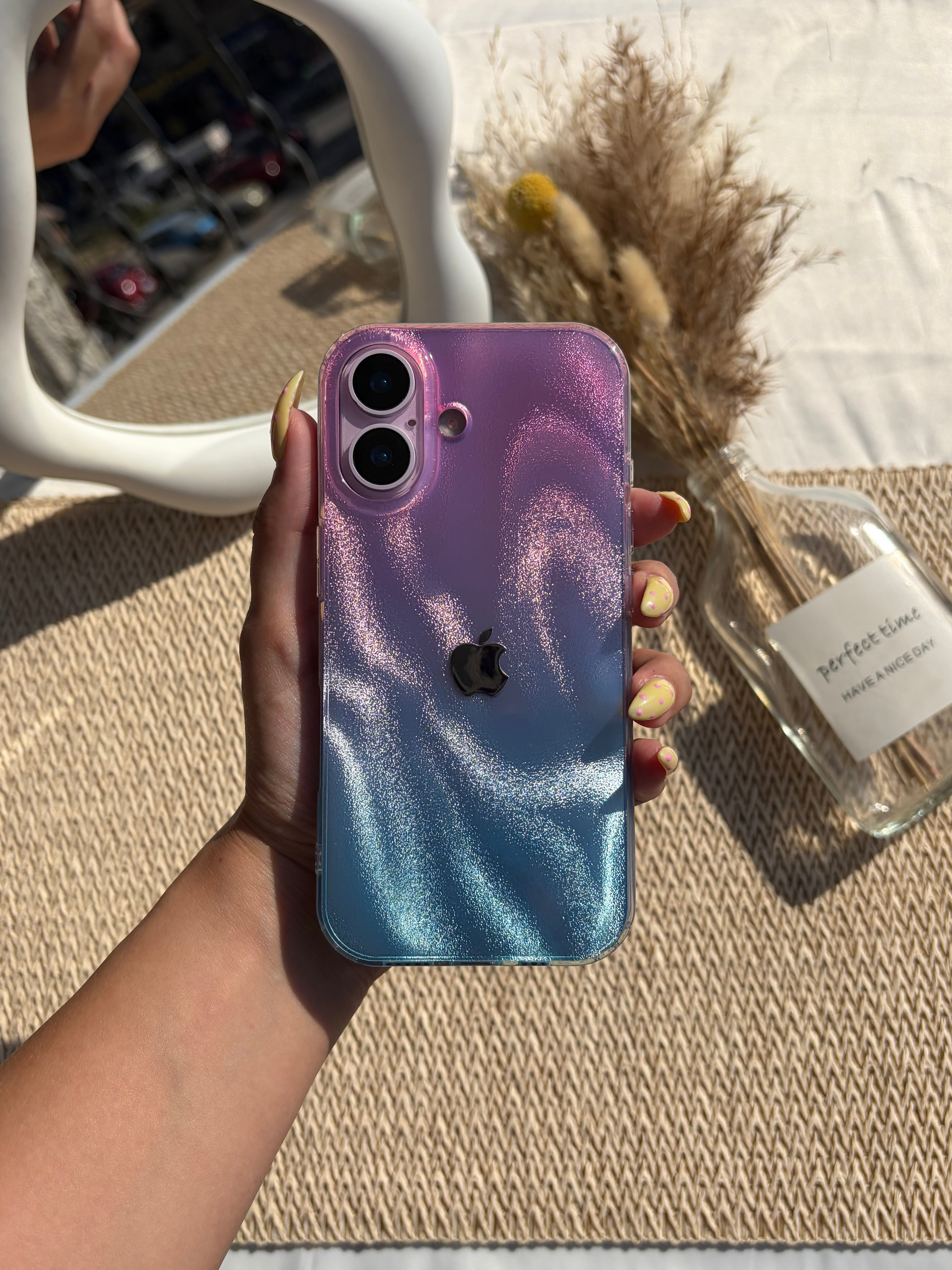 Tie die glittery cover
