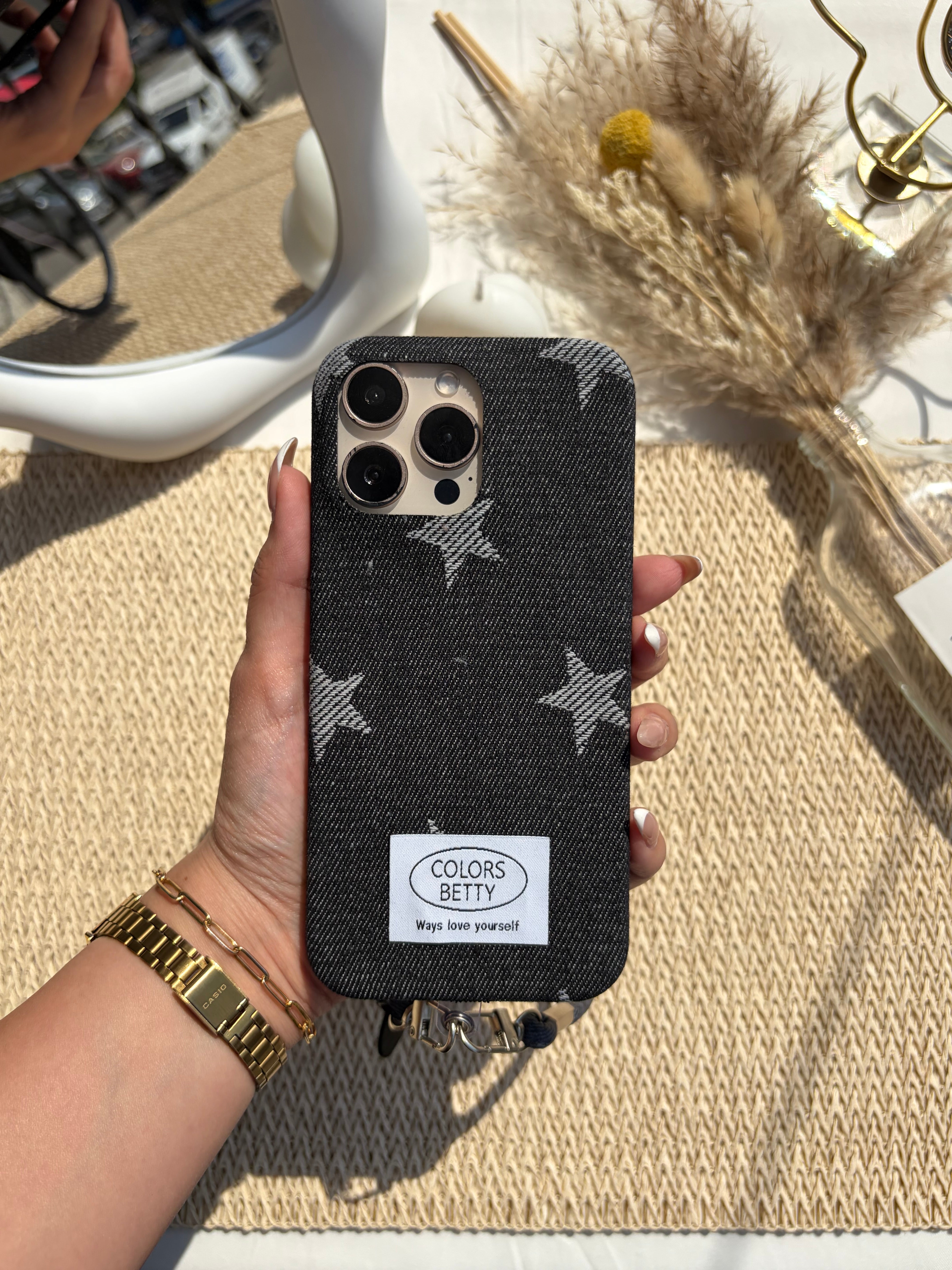 Denim Case Wz Lanyard