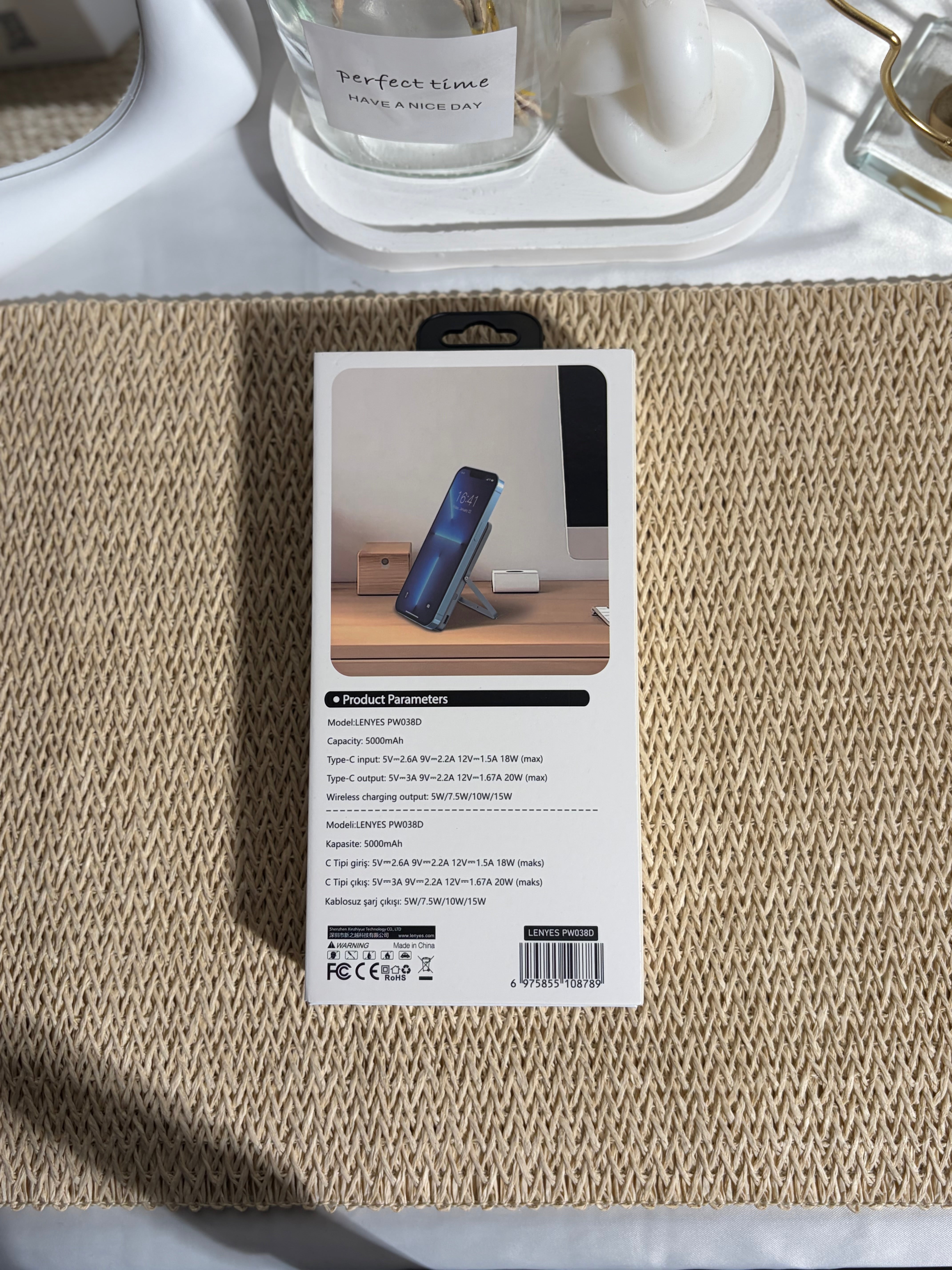 LENYES -Powerbank- 5000mAh - PW038D-GUN