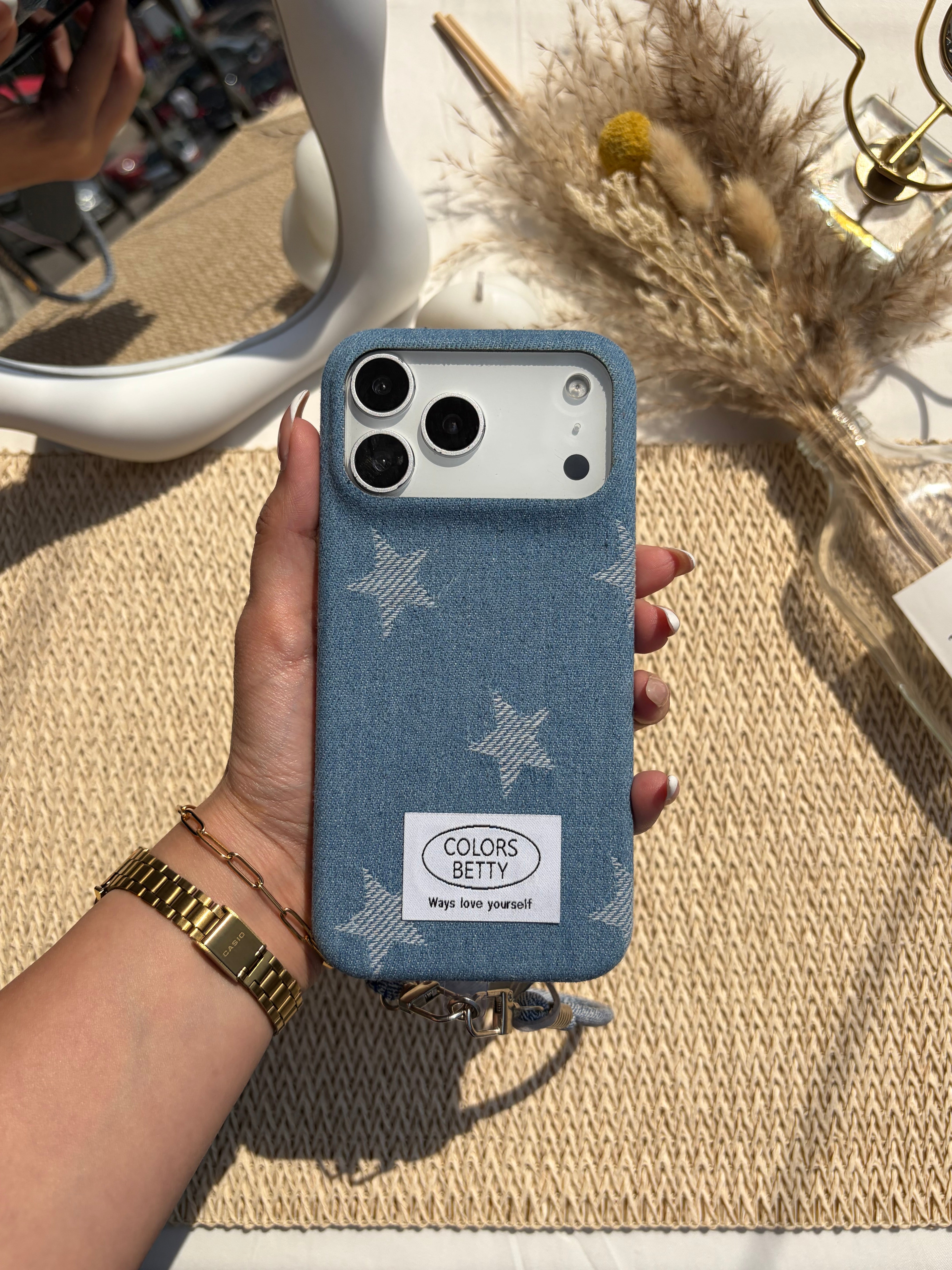 Denim Case Wz Lanyard