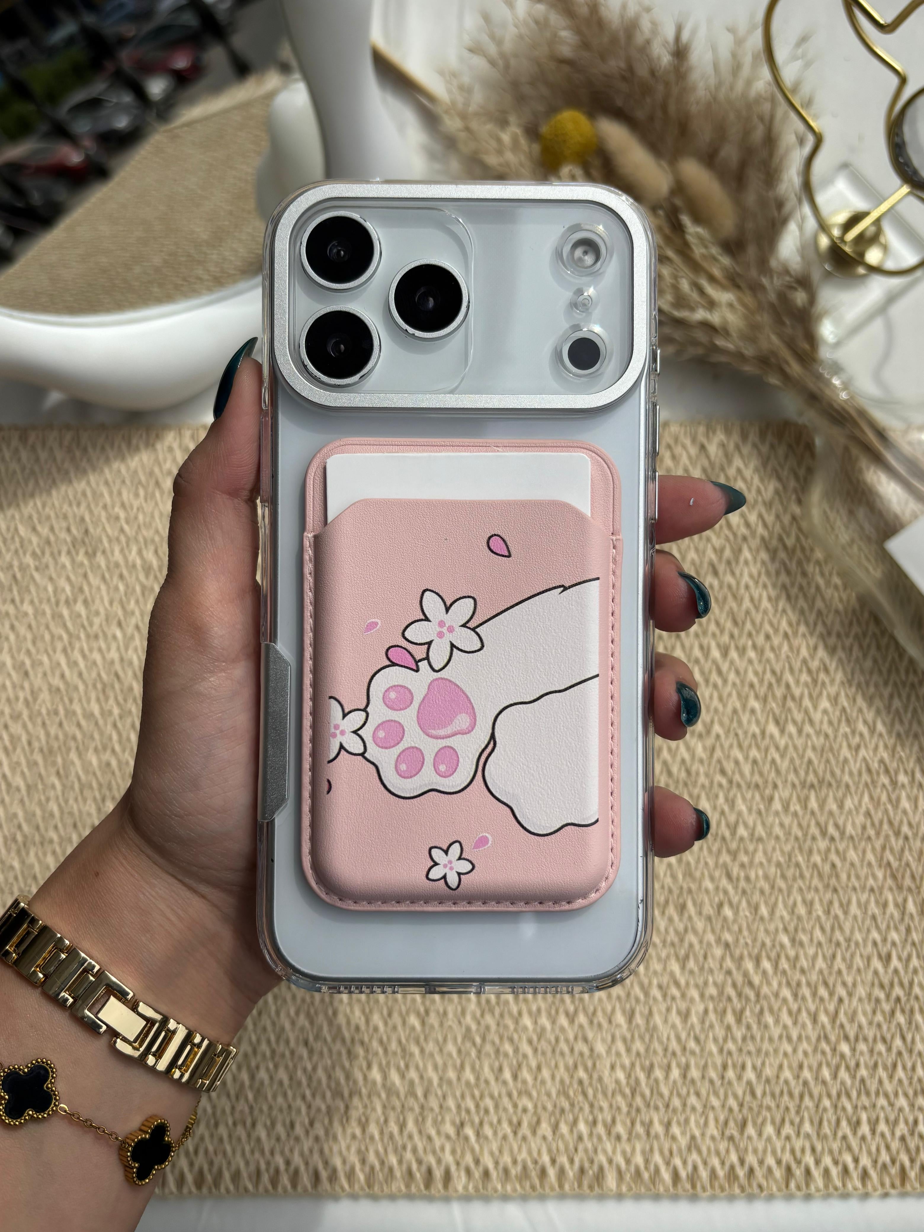 Printed MagSafe Wallet - Pink