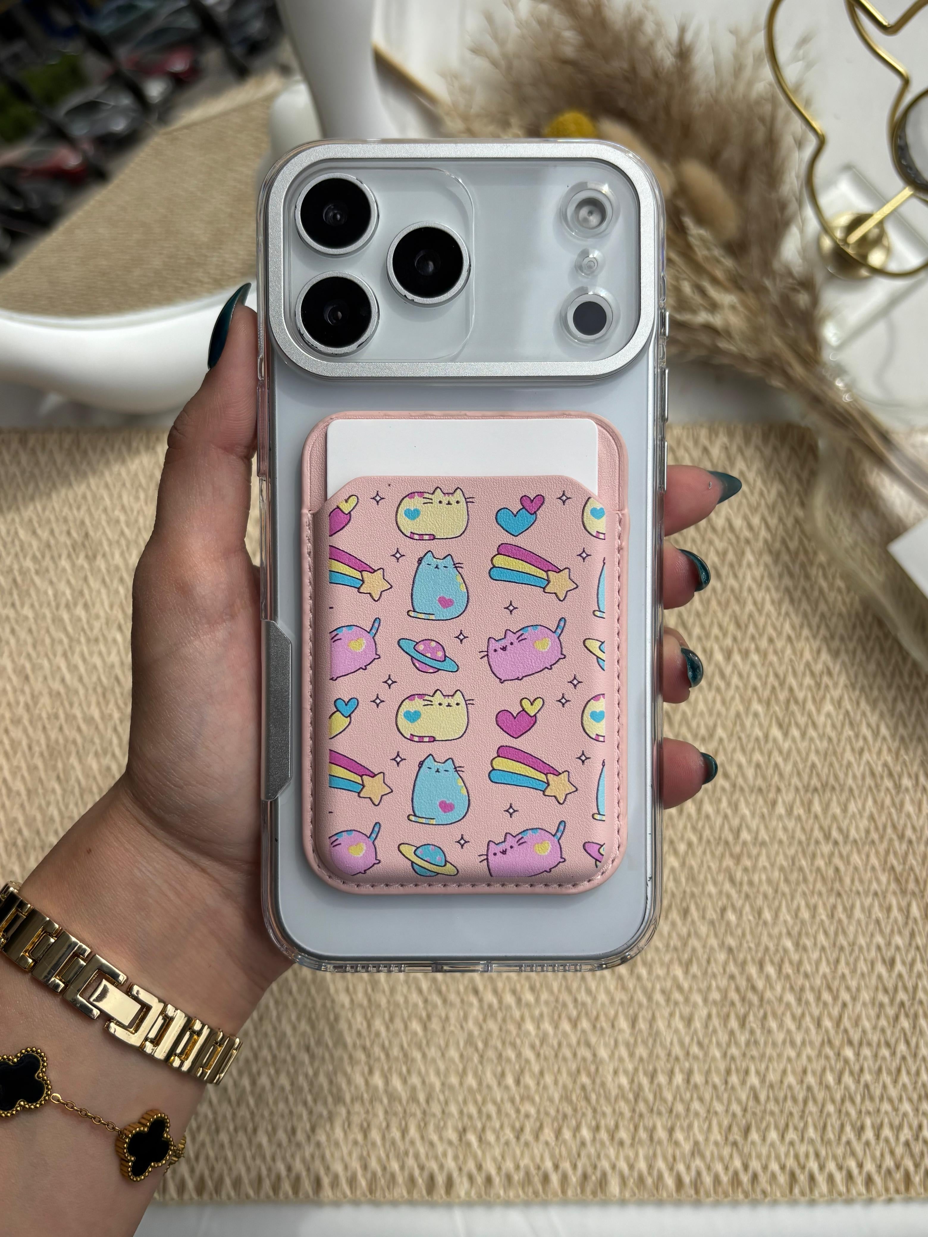 Printed MagSafe Wallet - Pink