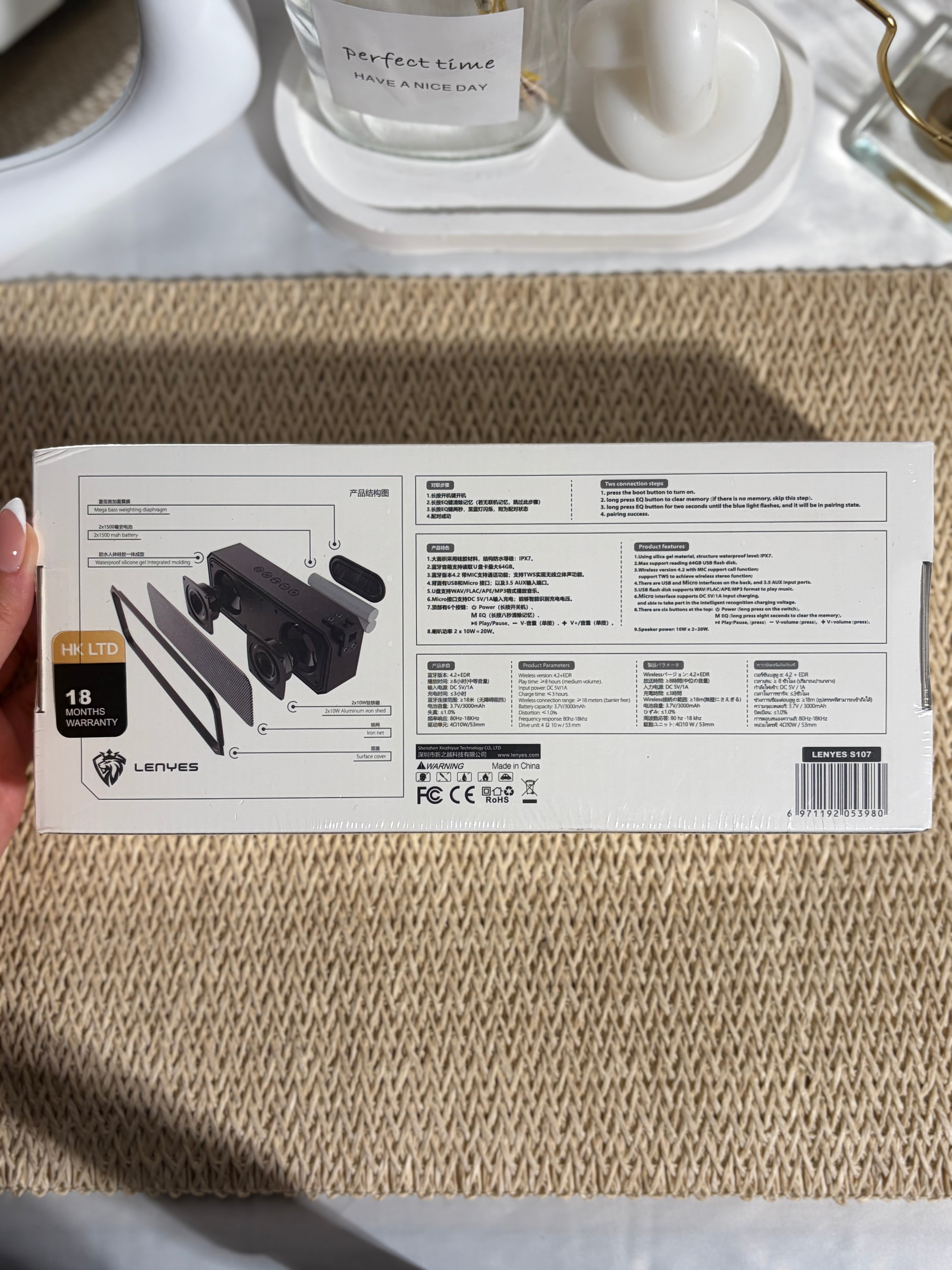 LENYES -Wireless Speaker 20W- S107-BLACK