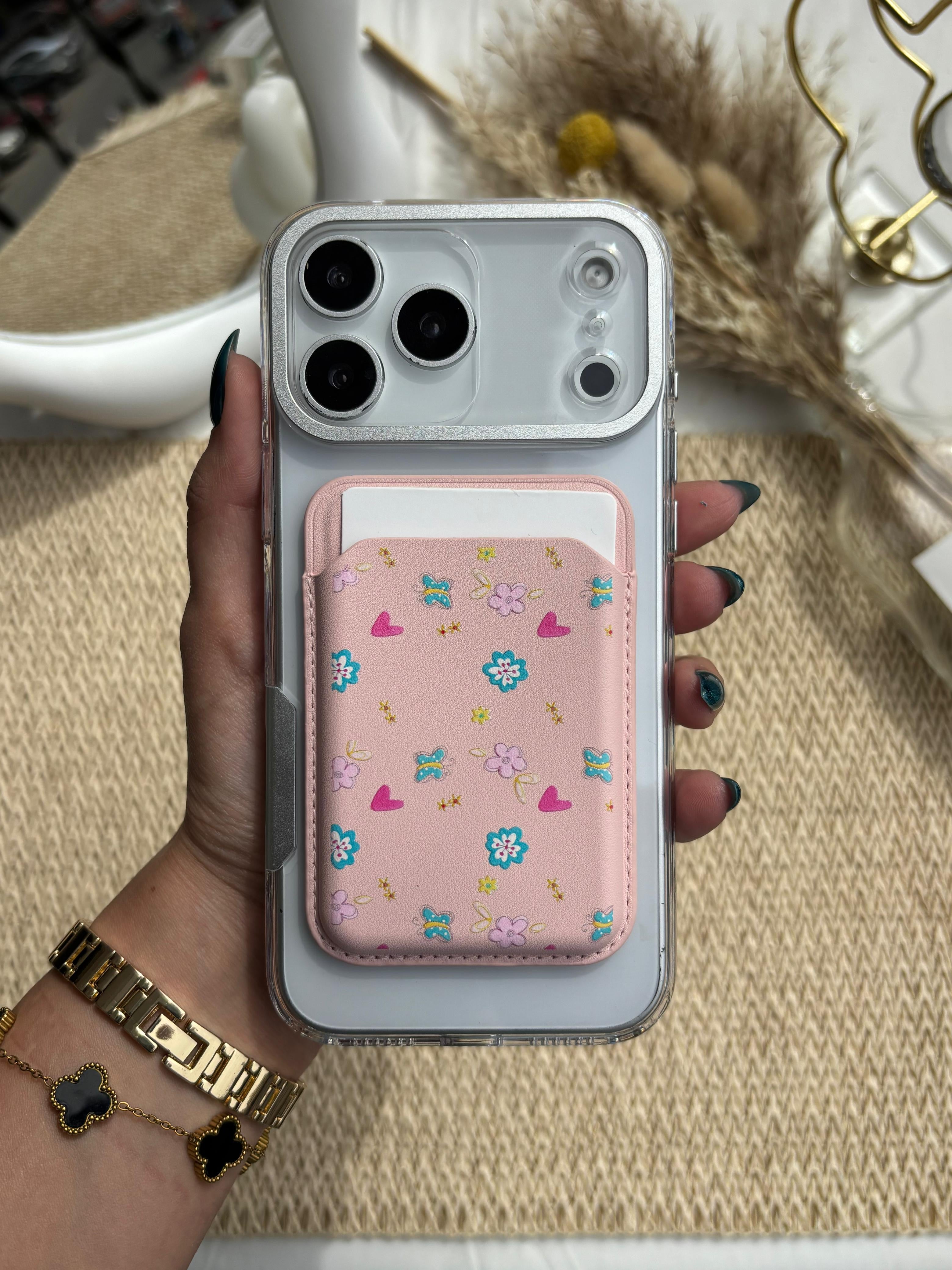 Printed MagSafe Wallet - Pink