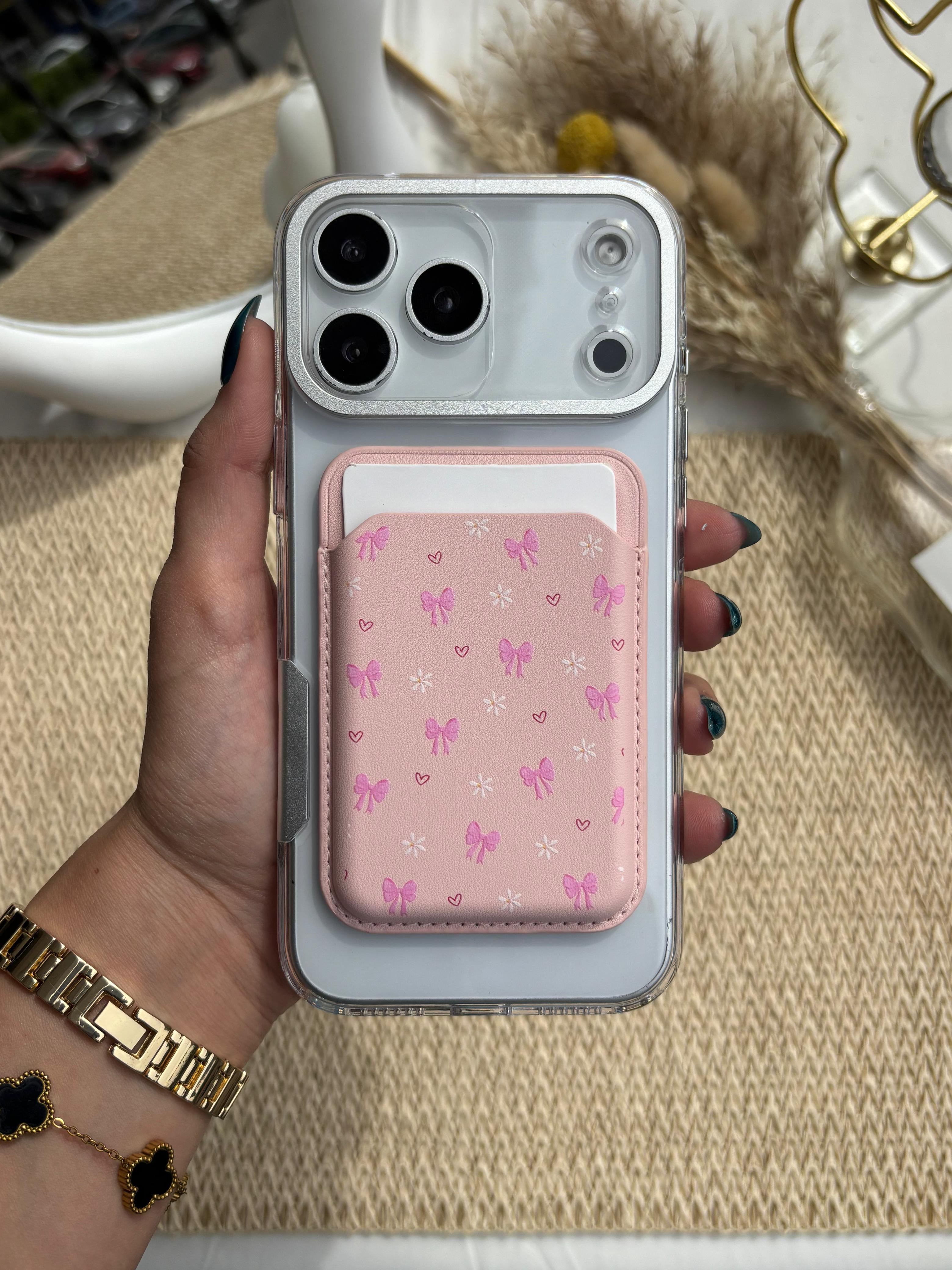 Printed MagSafe Wallet - Pink