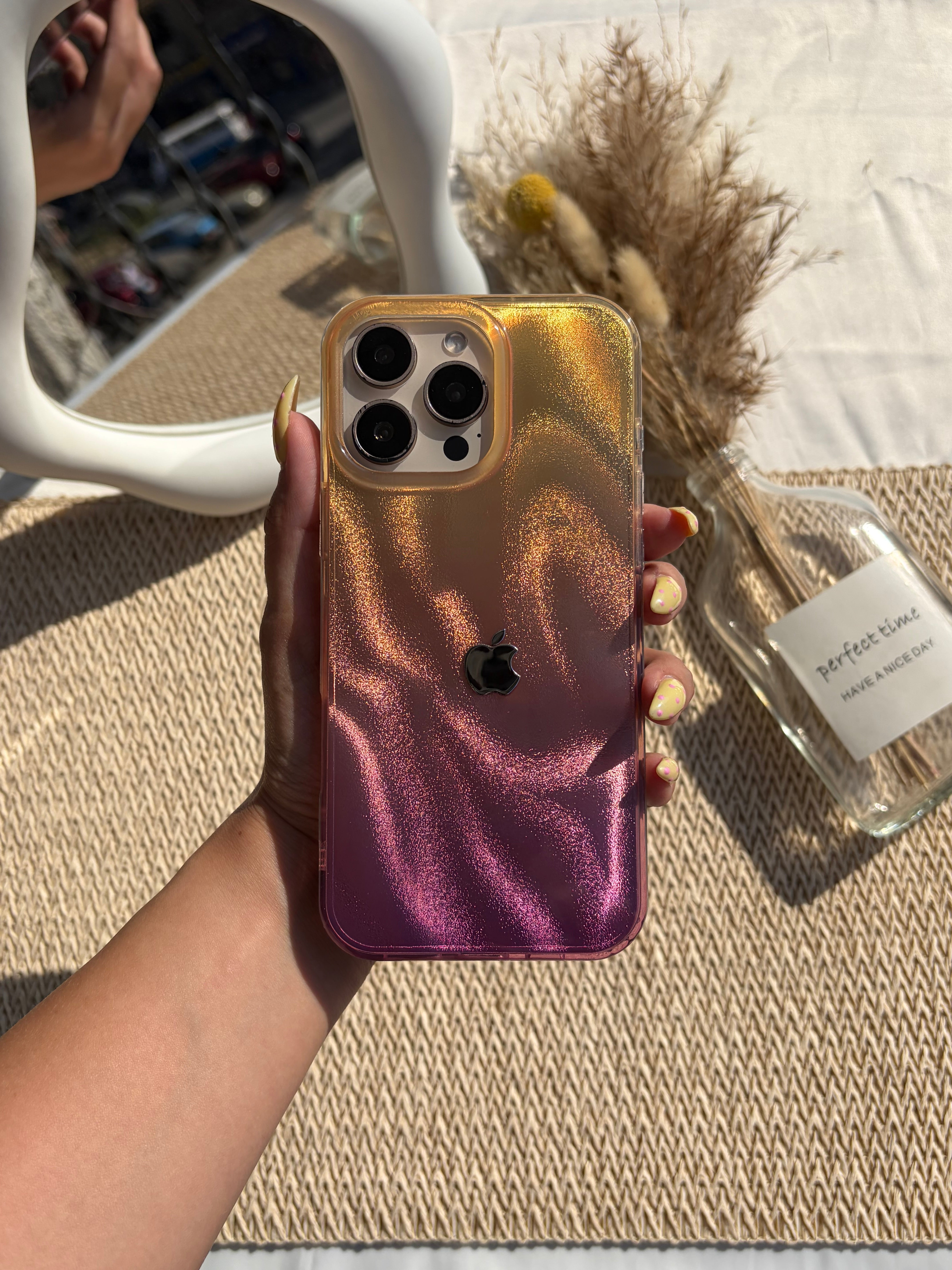 Tie die glittery cover