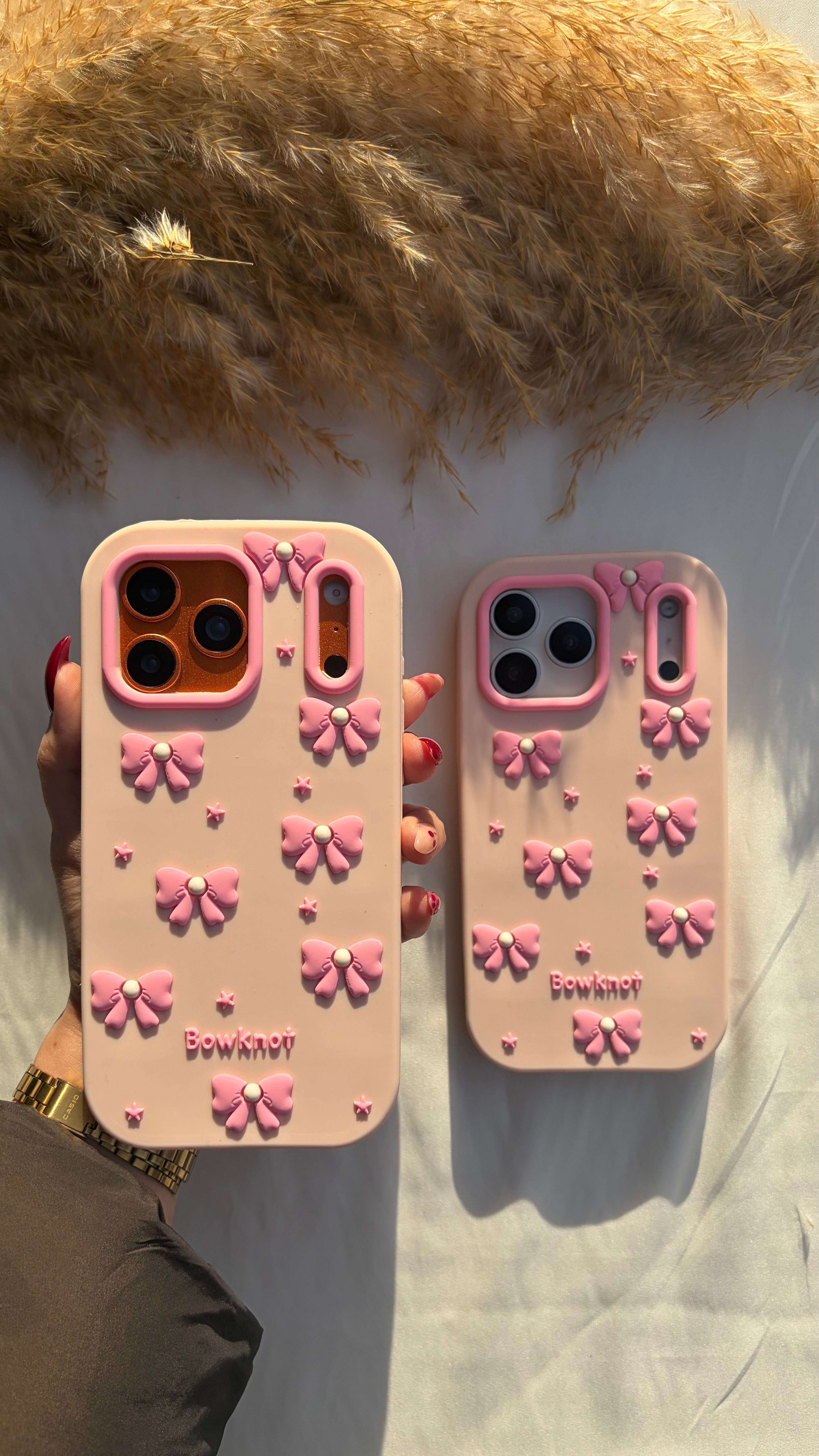 Silicone wz pink bows