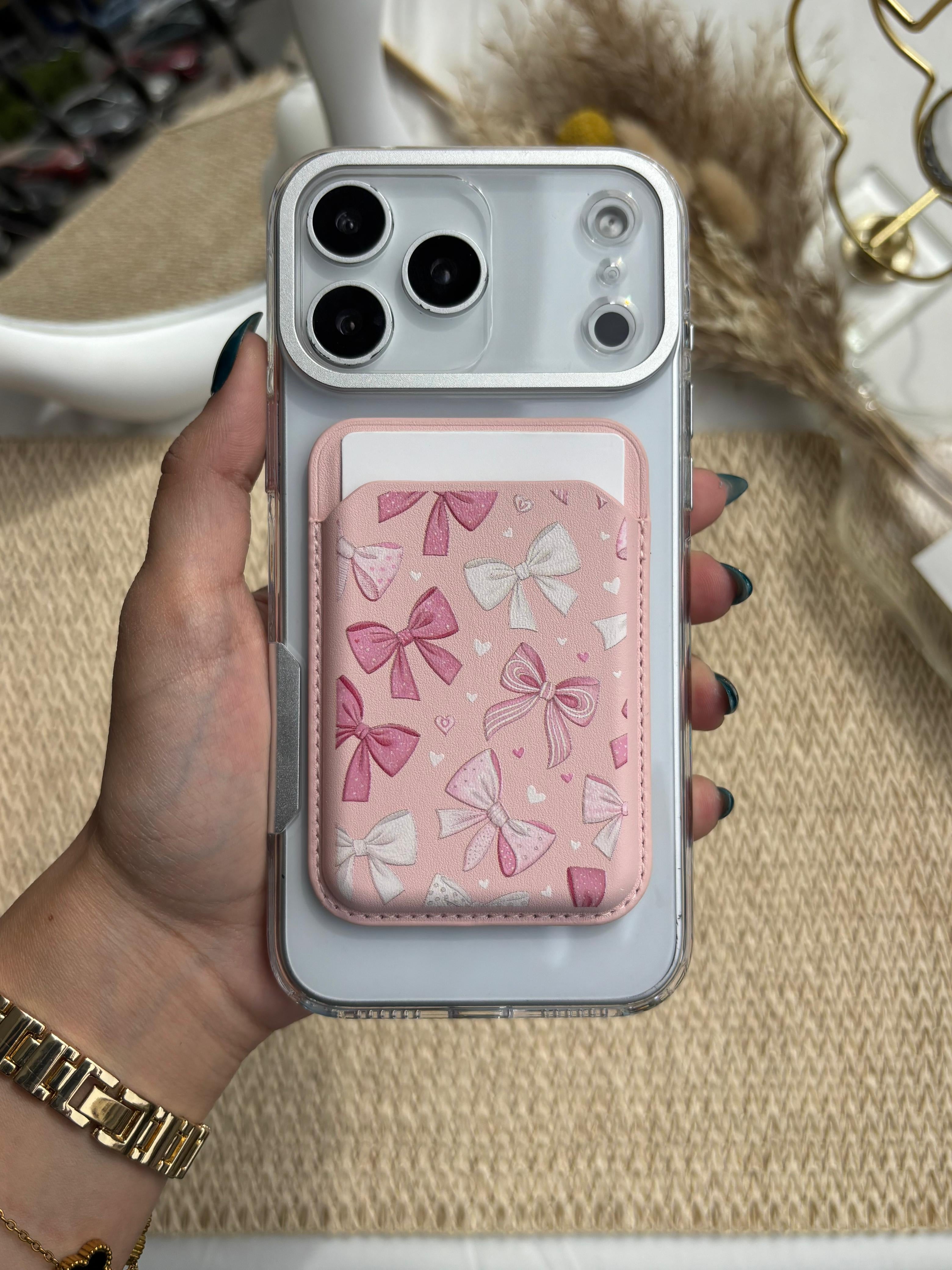 Printed MagSafe Wallet - Pink