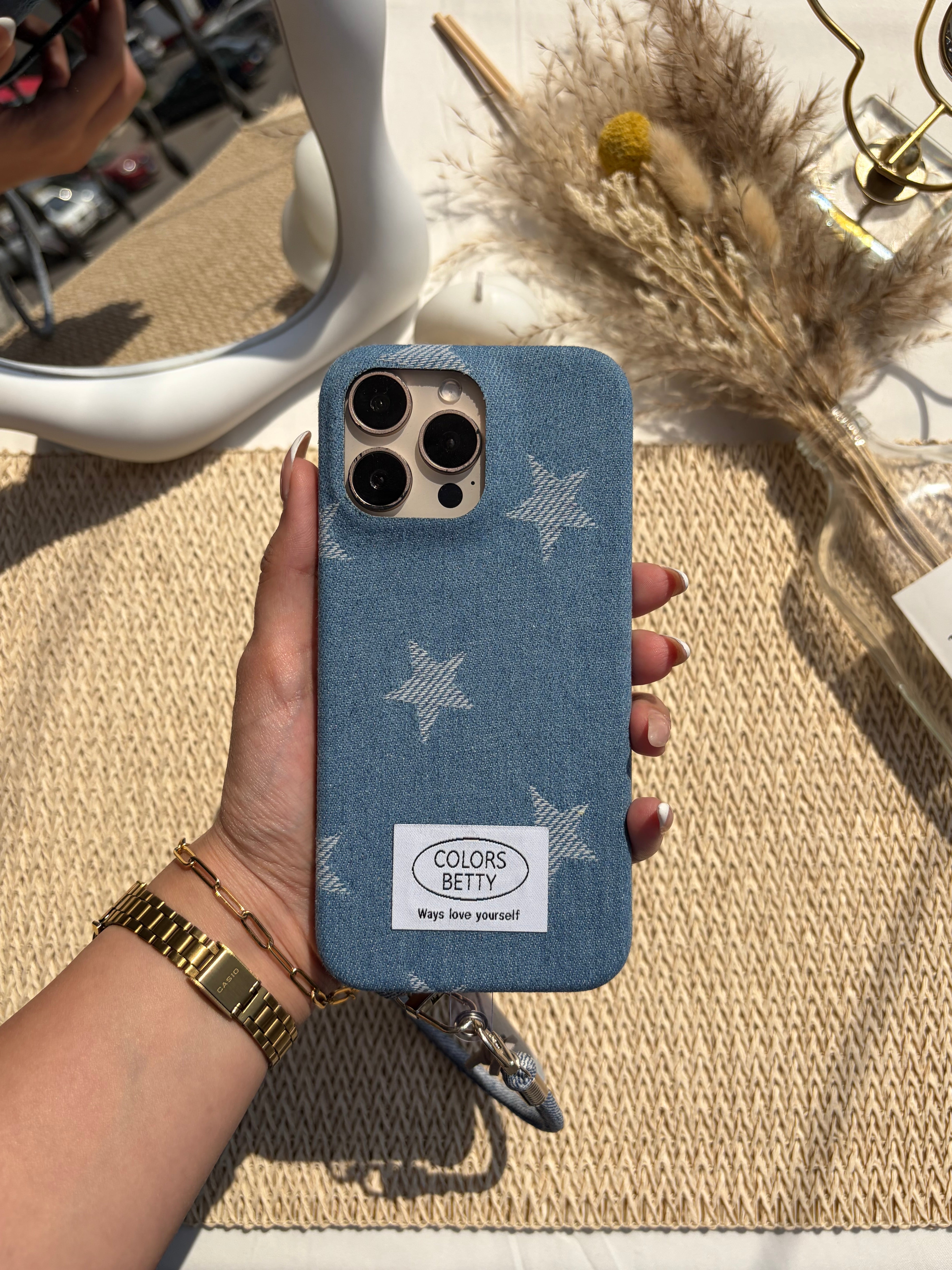 Denim Case Wz Lanyard