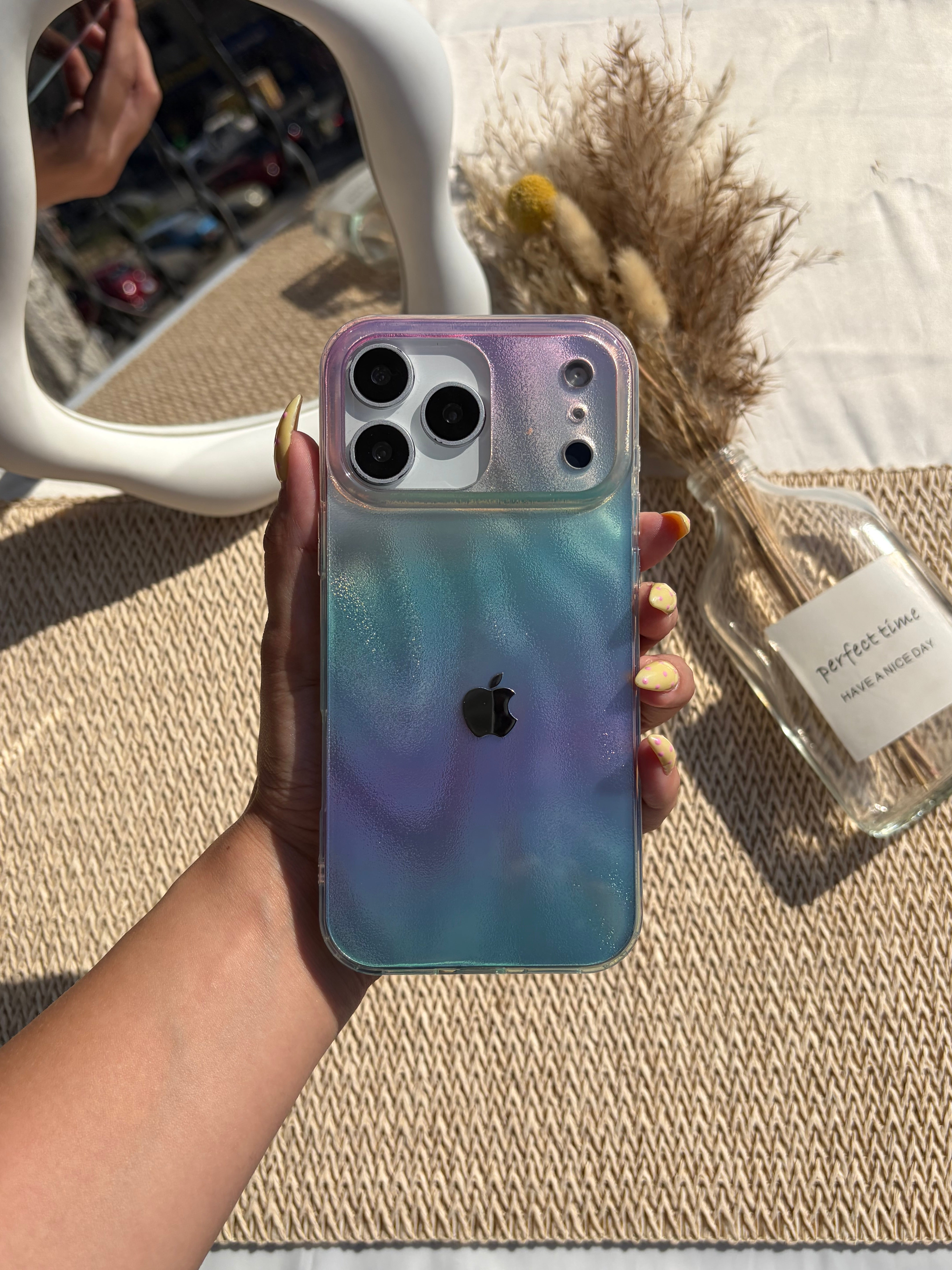 Tie die glittery cover