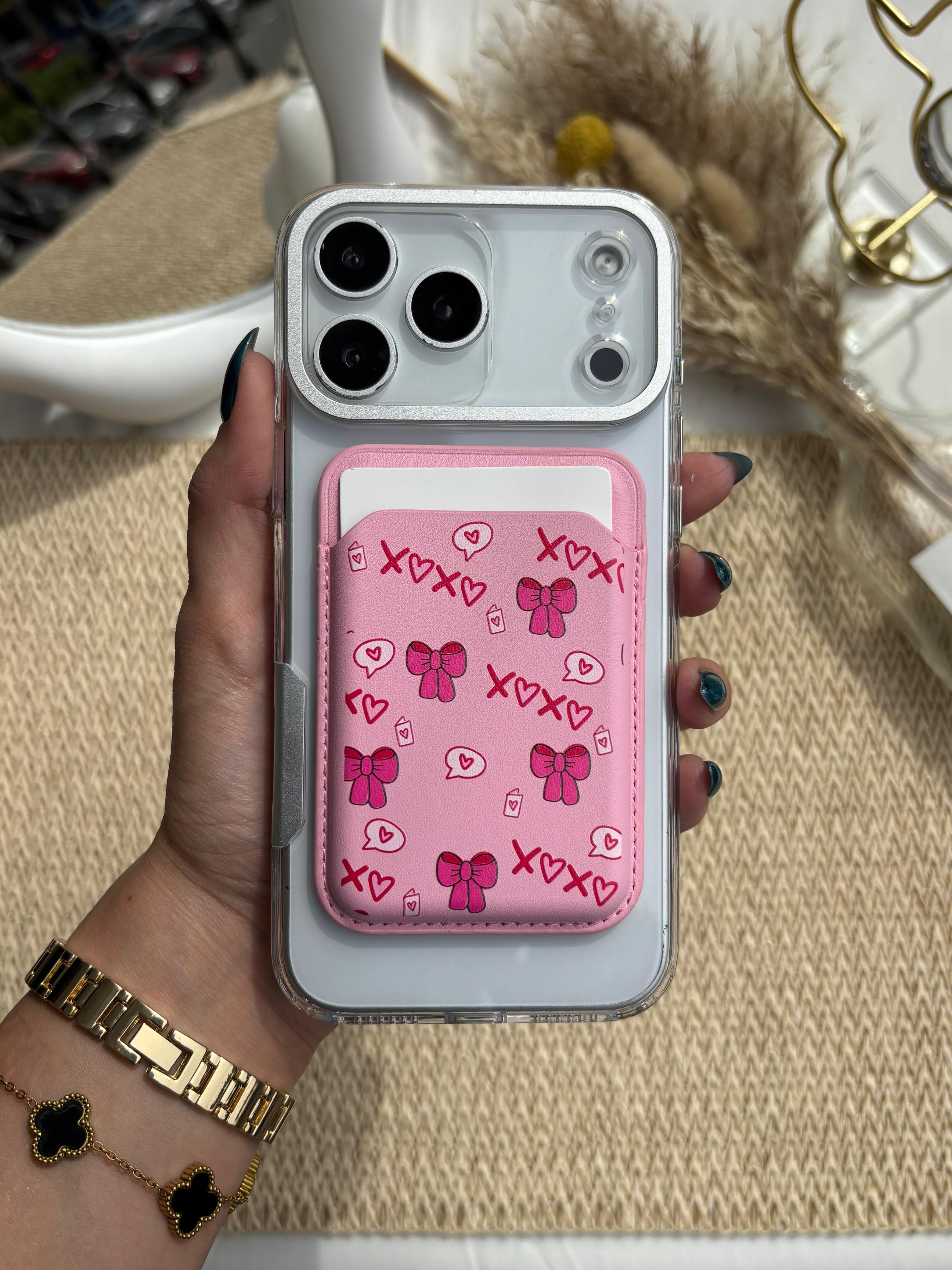 Printed MagSafe Wallet - Pink