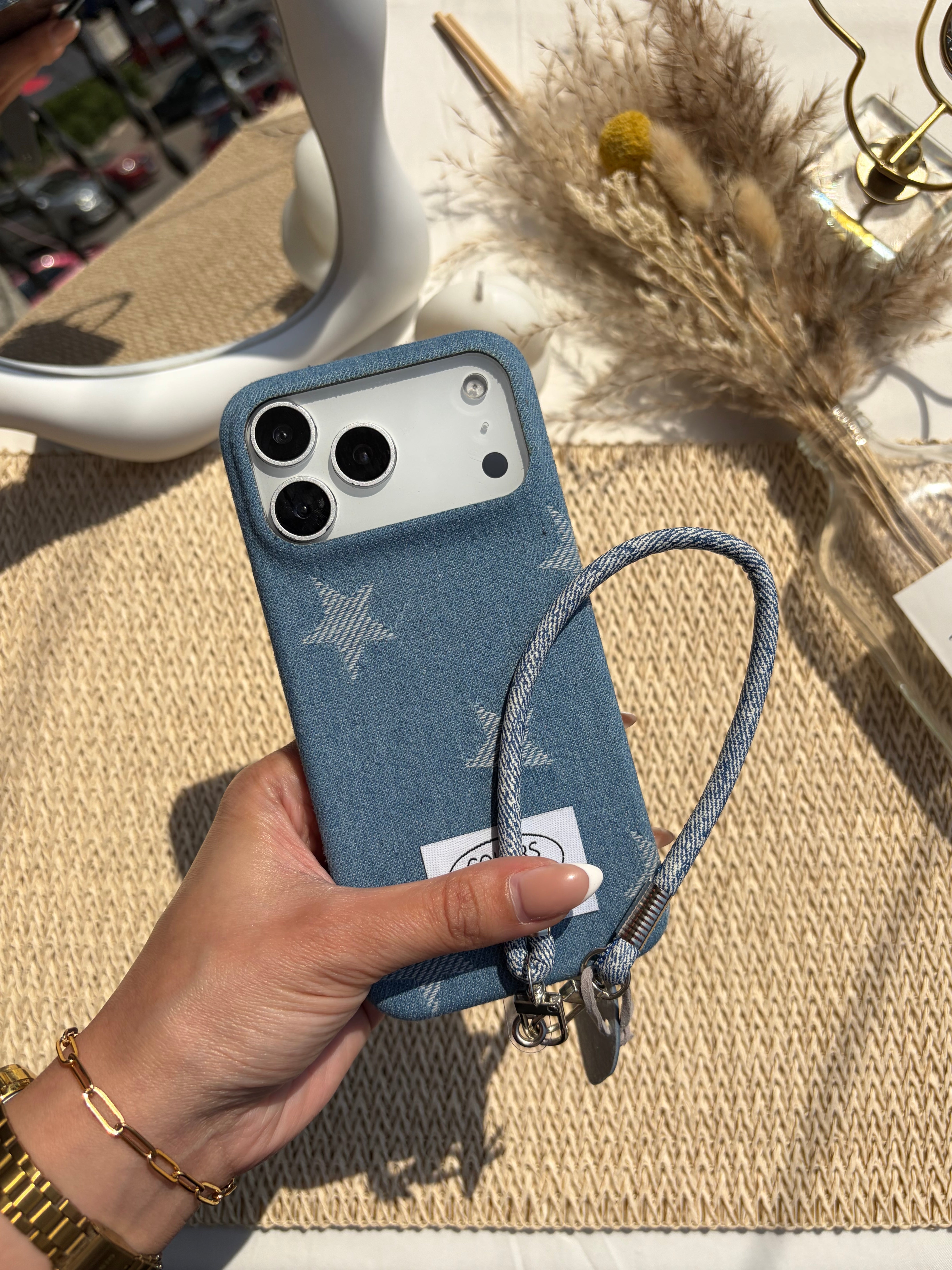 Denim Case Wz Lanyard