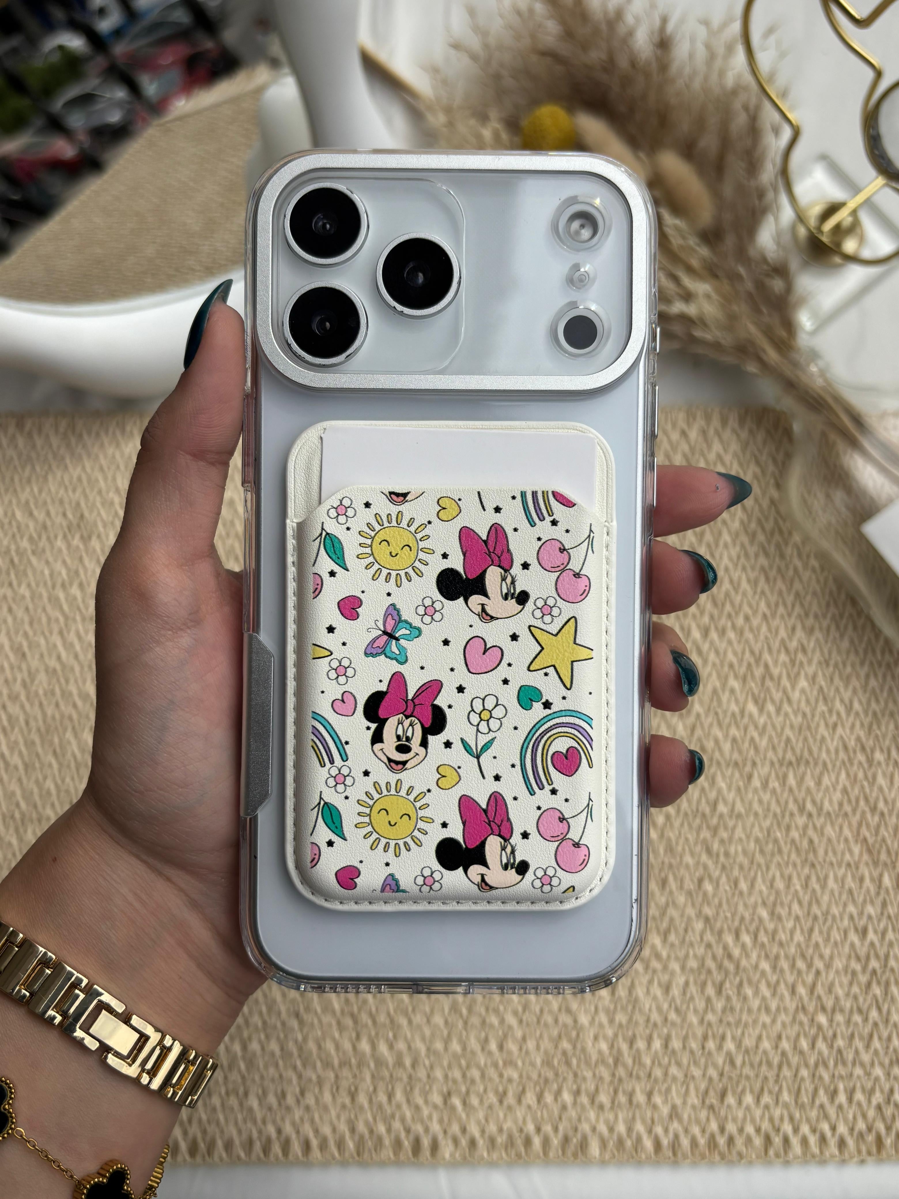 Printed MagSafe Wallet - White