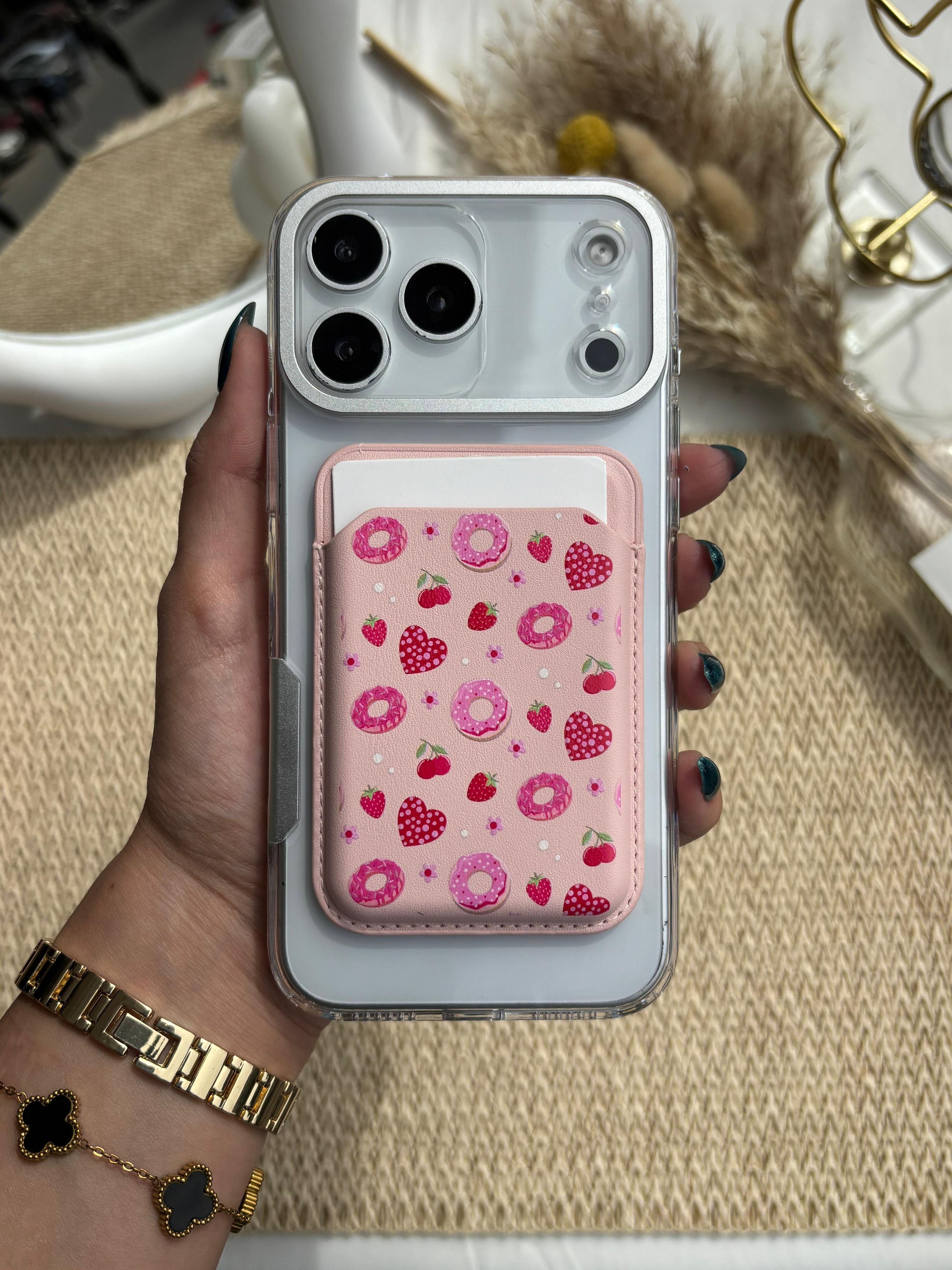 Printed MagSafe Wallet - Pink