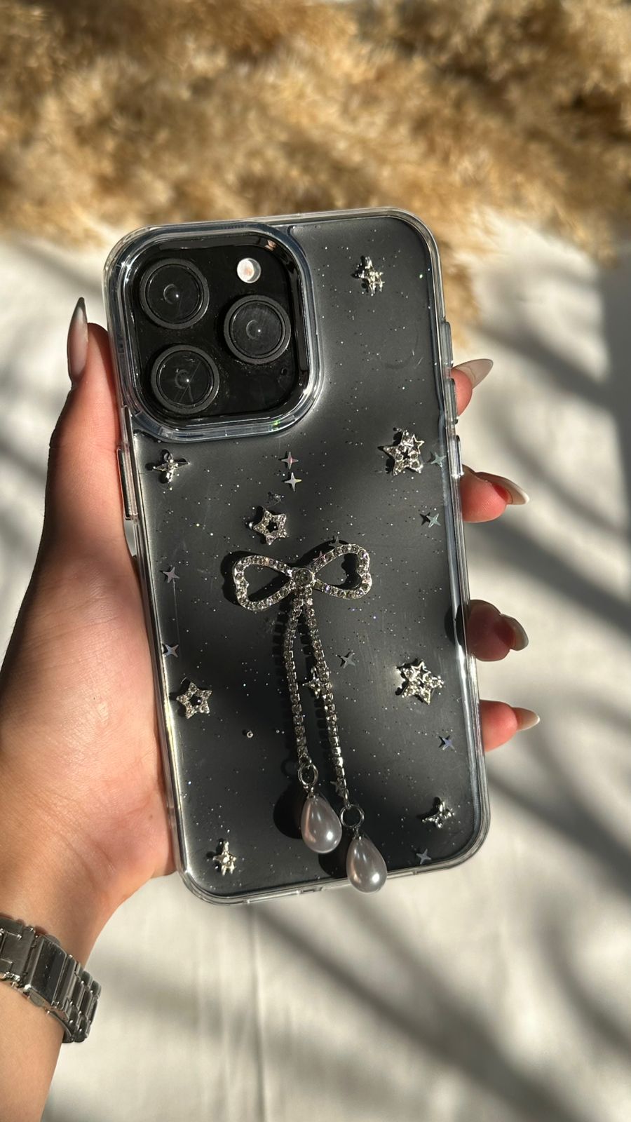 Transparent Glittery Bow