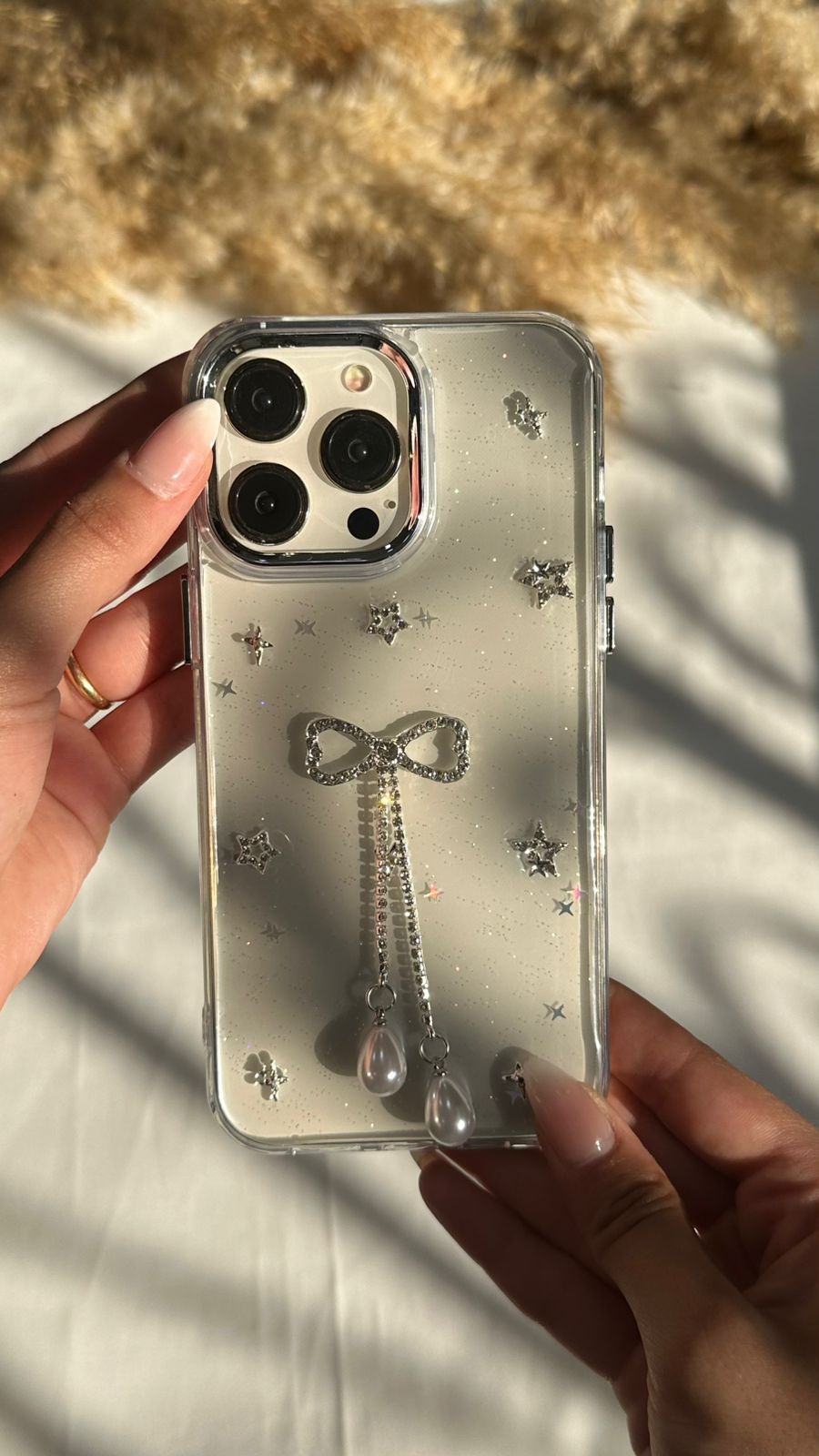 Transparent Glittery Bow