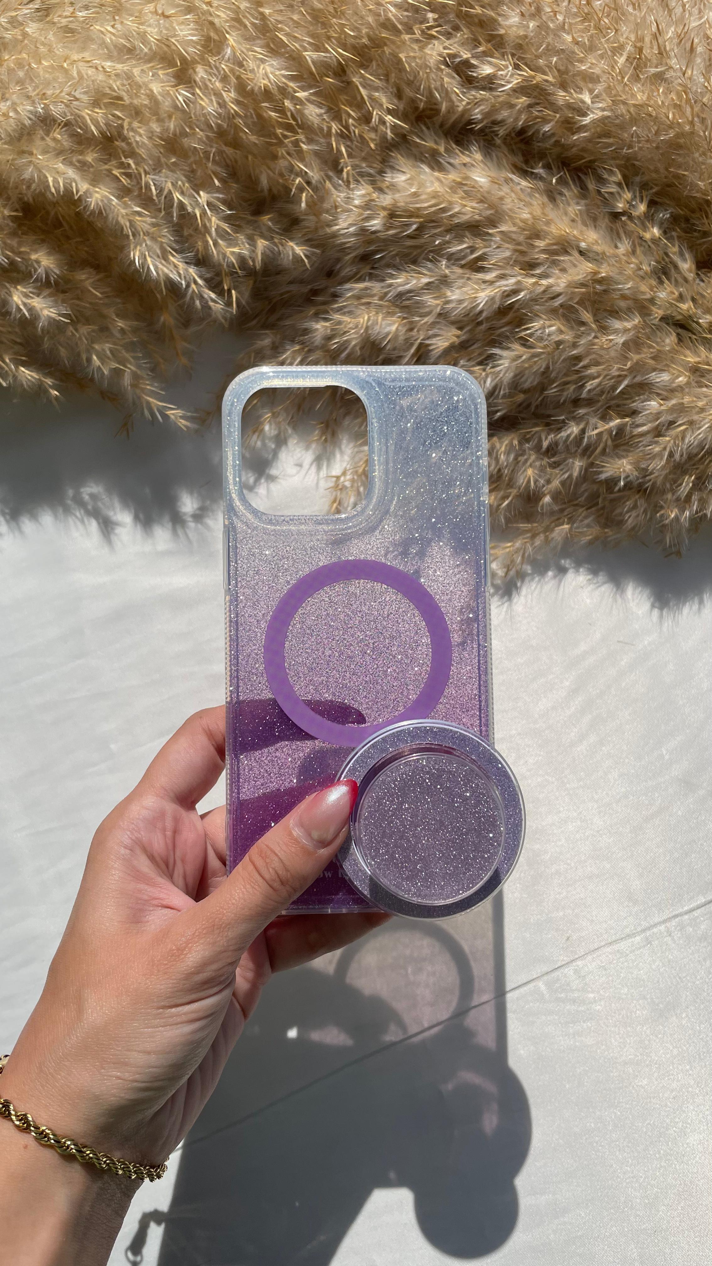 Magsafe Glittery Multicolor With Popsocket