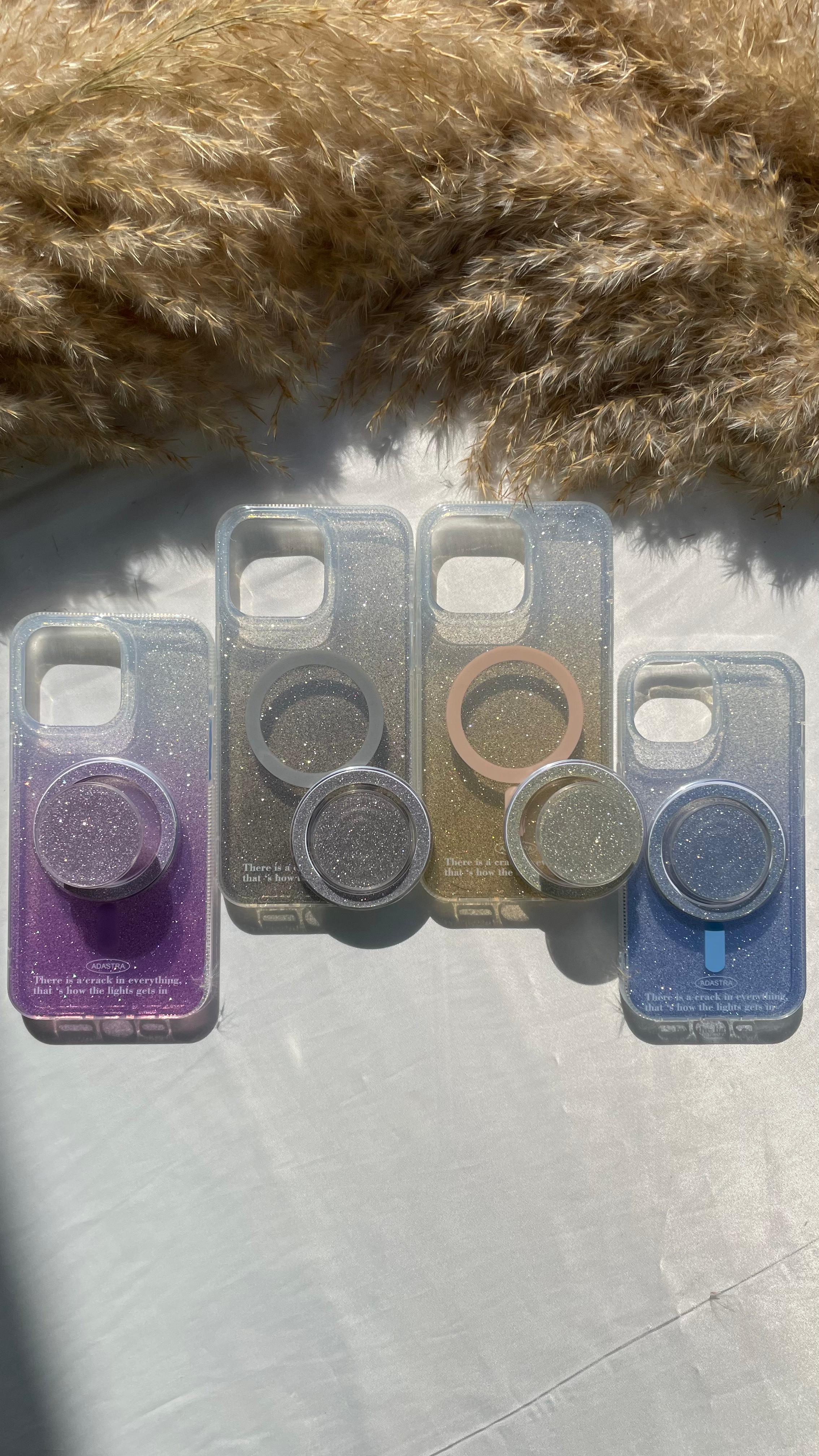 Magsafe Glittery Multicolor With Popsocket