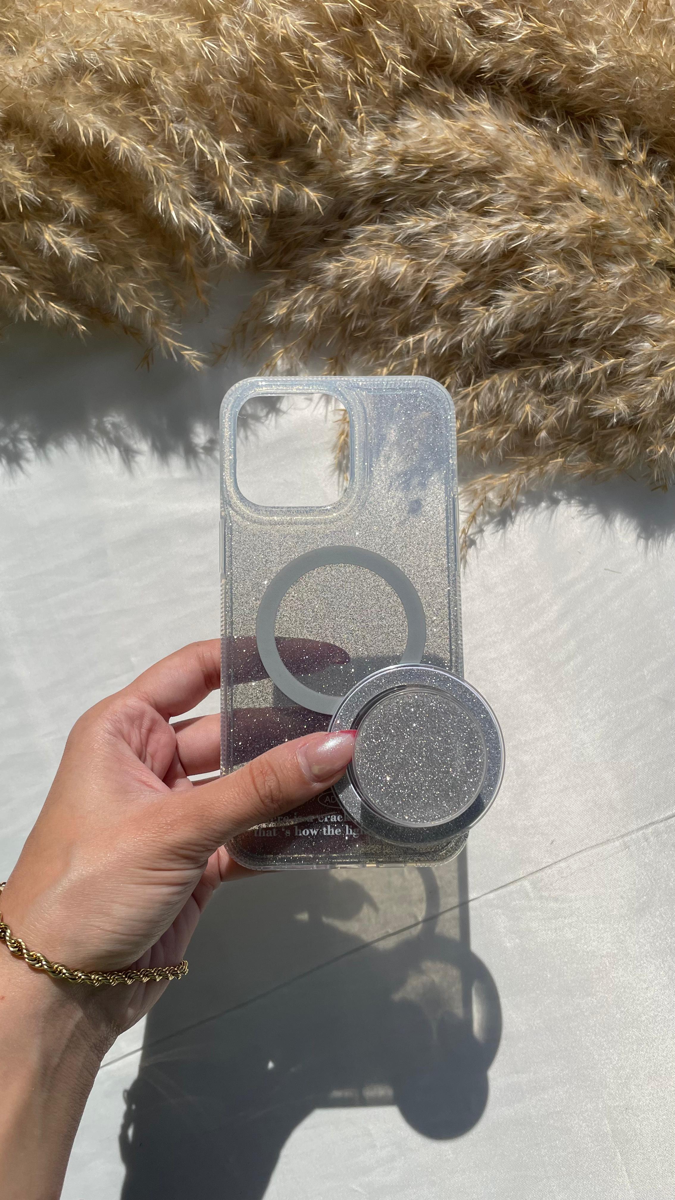 Magsafe Glittery Multicolor With Popsocket