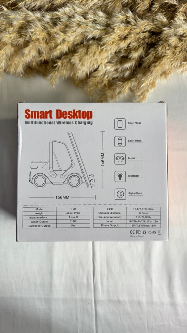 SMART DESKTOP WIRELESS CHARGER 5IN1