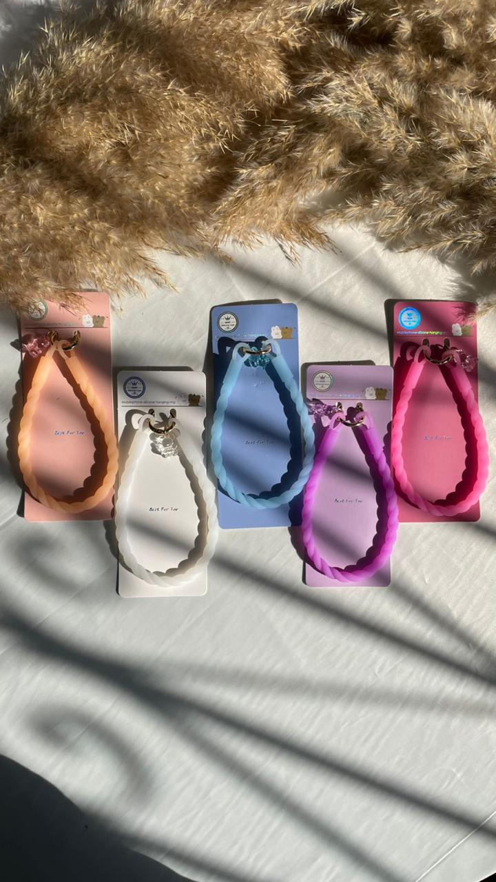 Plain Silicon Braids Hanger Lanyard