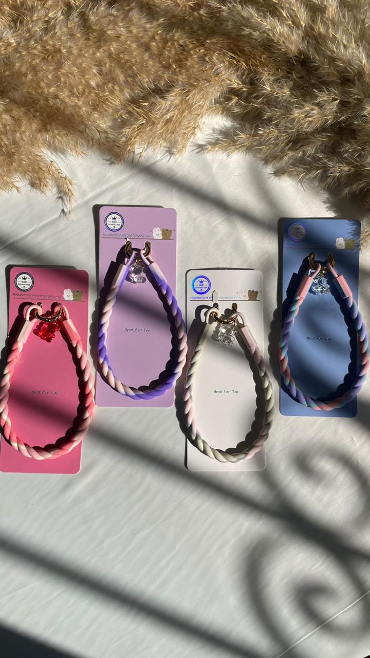 Tie Dye Silicon Braids Hanger Lanyard